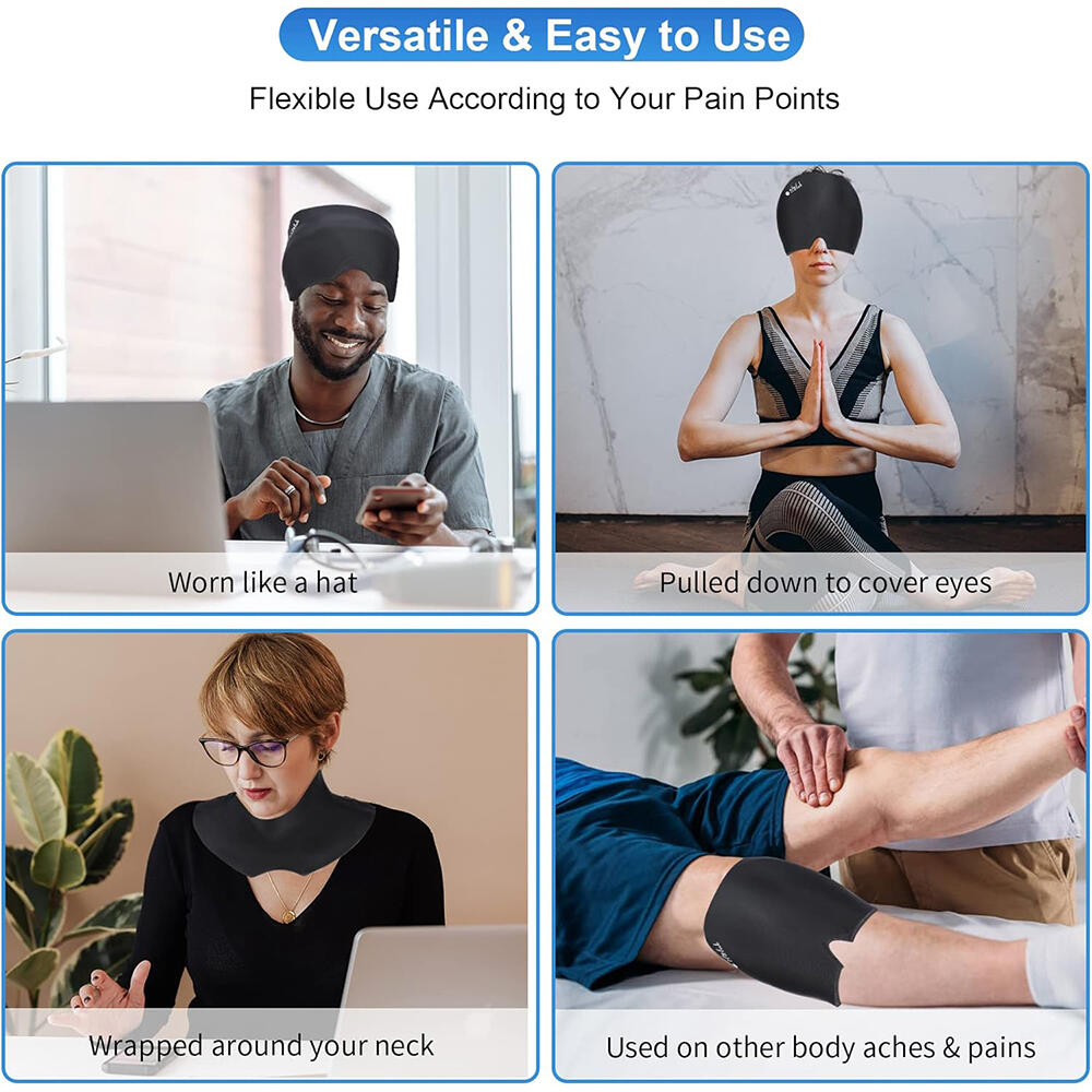 Gorro de gel para alivio de dolor de cabeza. Usar tanto  Frío o Calor